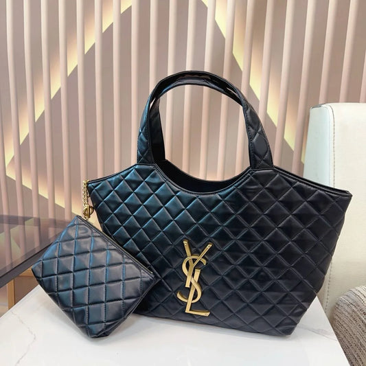 SAINT LAURENT YSL Quilted Tote Bag