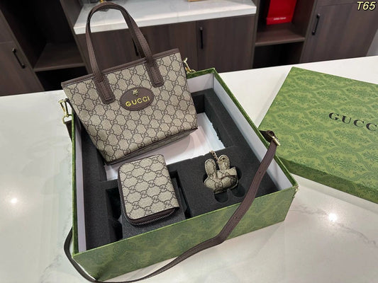 Gucci Ophidia Mini Tote Set (Mini Tote + Wallet + Charm)