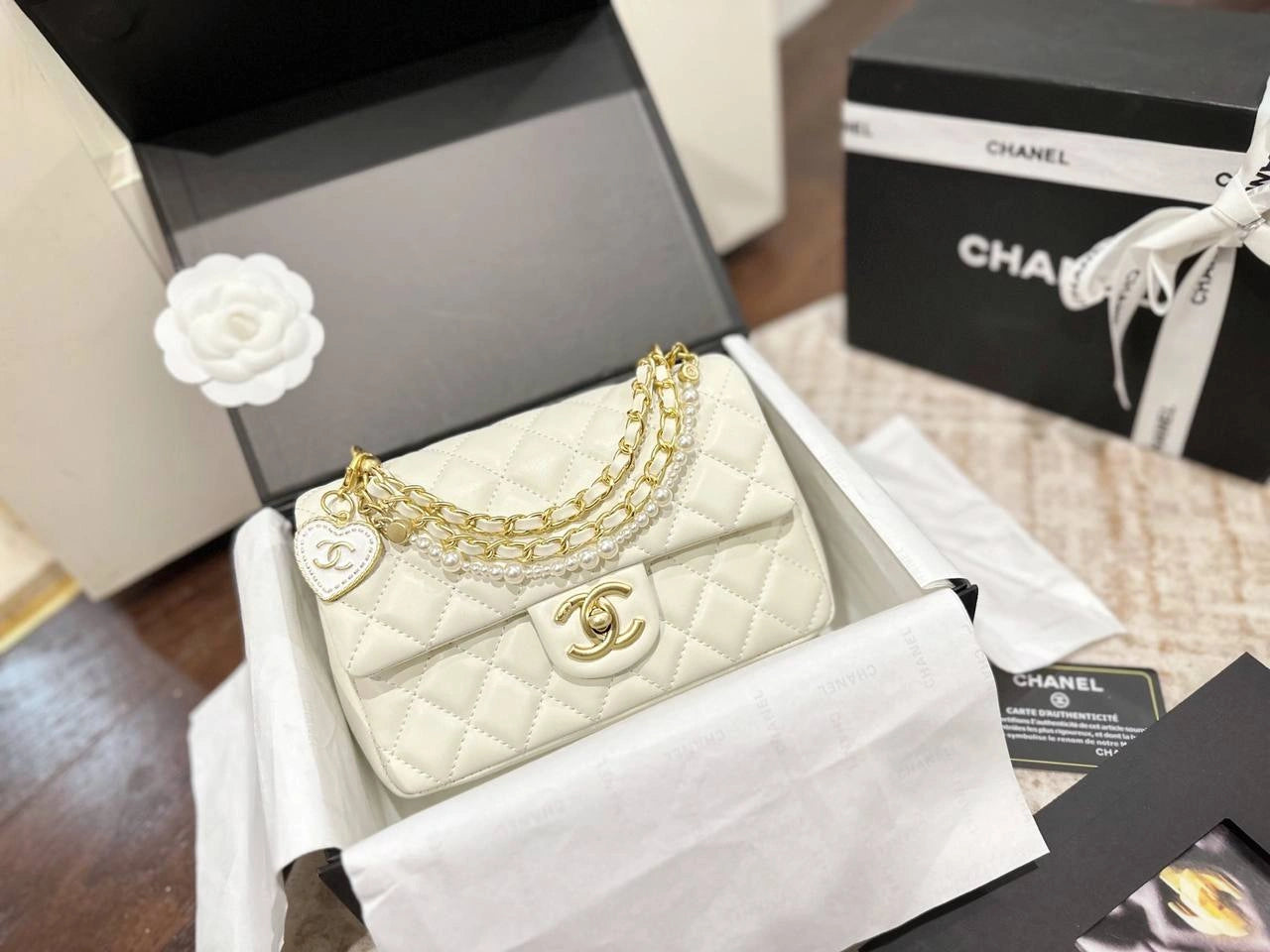 CHANEL 26SS Pearl Chain Large Mini CF