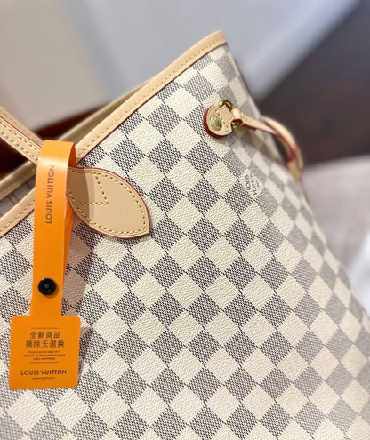LV Neverfull Tote – Damier Azur