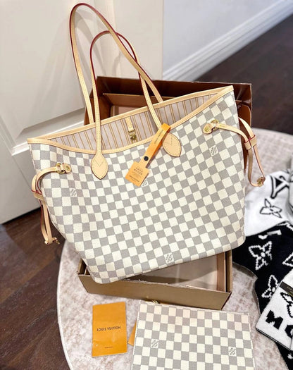 LV Neverfull Tote – Damier Azur