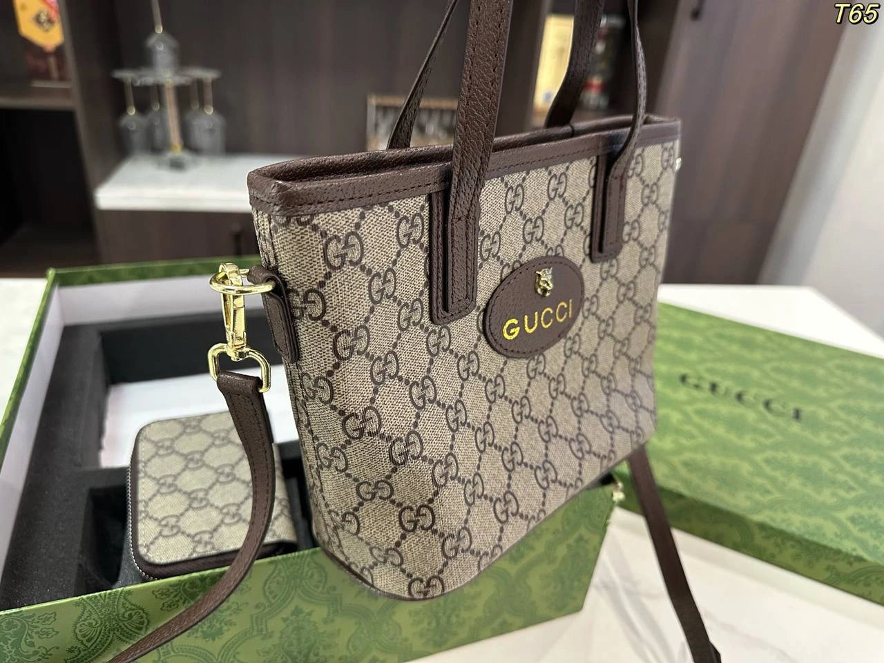Gucci Ophidia Mini Tote Set (Mini Tote + Wallet + Charm)