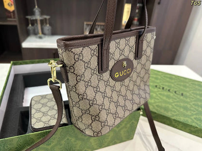 Gucci Ophidia Mini Tote Set (Mini Tote + Wallet + Charm)