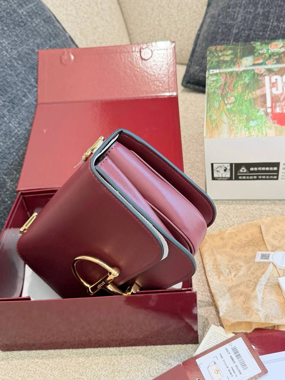 Gucci Siena Shoulder Bag (Saddle / Tofu Bag Style)