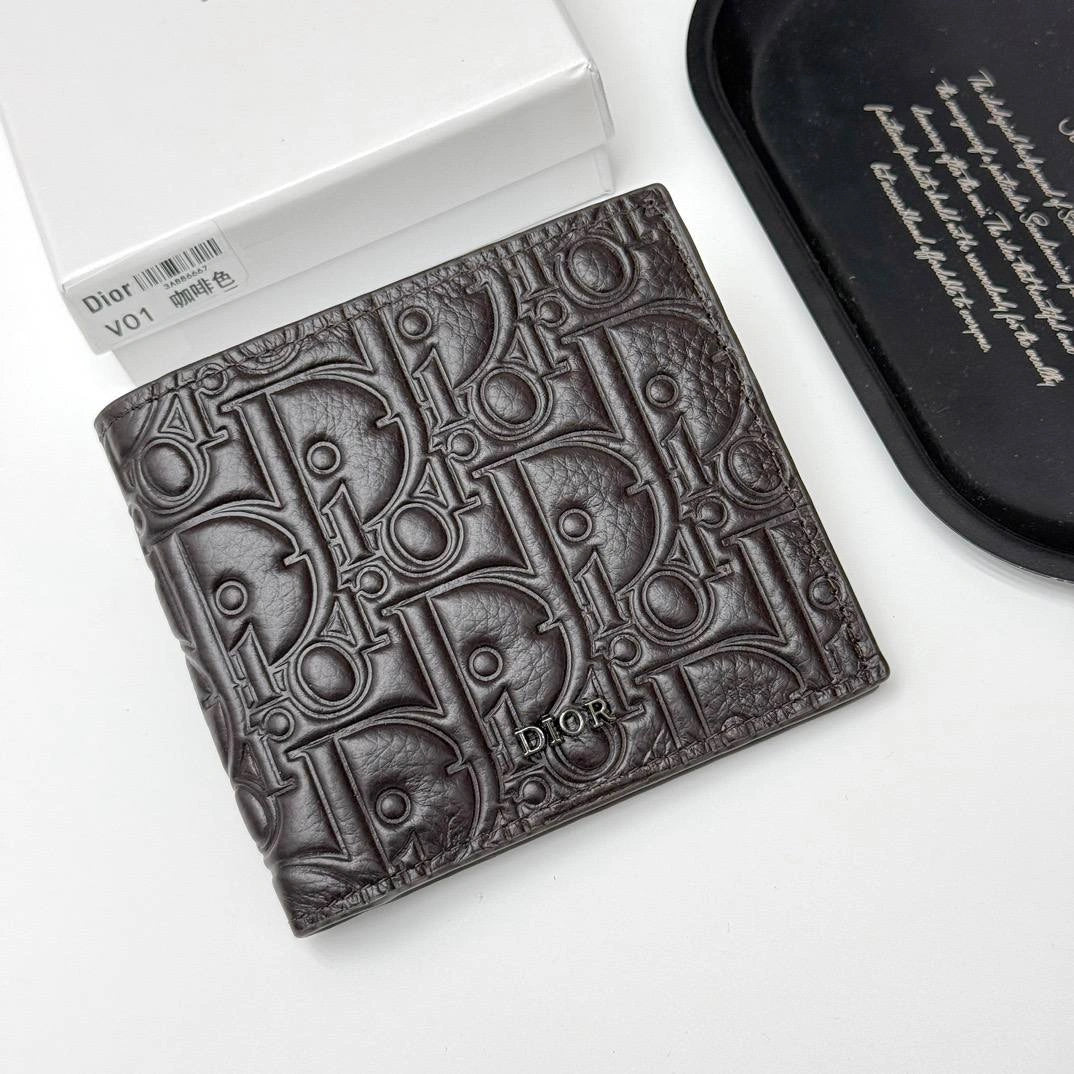 DIOR V01 Embossed Short Wallet