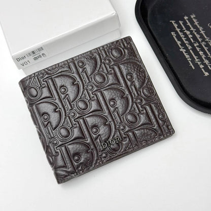 DIOR V01 Embossed Short Wallet