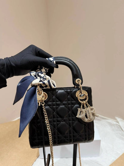 Dior Lady Bag – 3-Grid Edition （PINK, WHITE, BLACK)