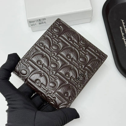 DIOR V01 Embossed Short Wallet