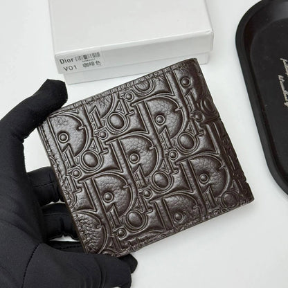 DIOR V01 Embossed Short Wallet