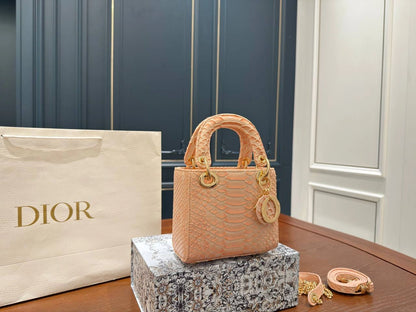 DIOR Lady Bag – Croc-Embossed Leather (Medium)