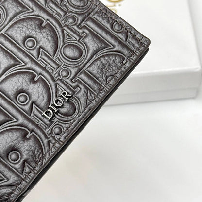 DIOR V01 Embossed Short Wallet