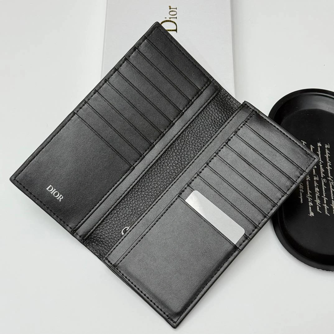 DIOR V02 Embossed Long Wallet