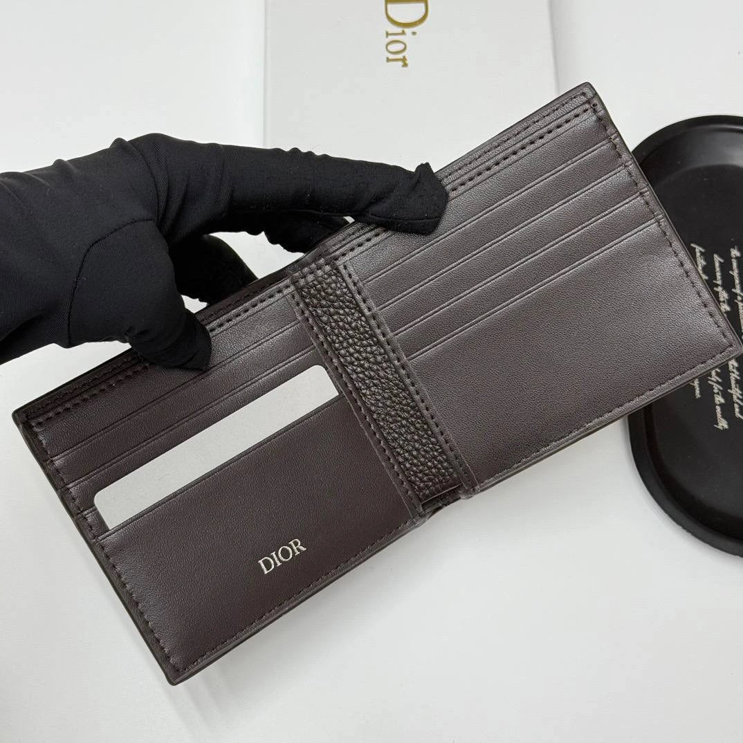 DIOR V01 Embossed Short Wallet