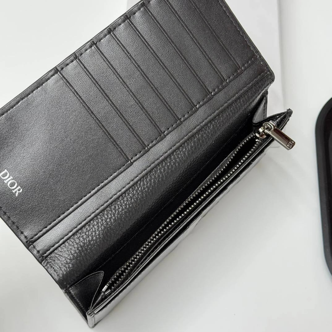 DIOR V02 Embossed Long Wallet