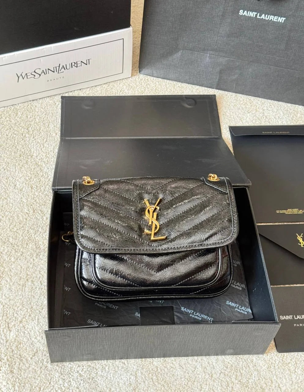 SAINT LAURENT YSL NIKI Flap Messenger Bag