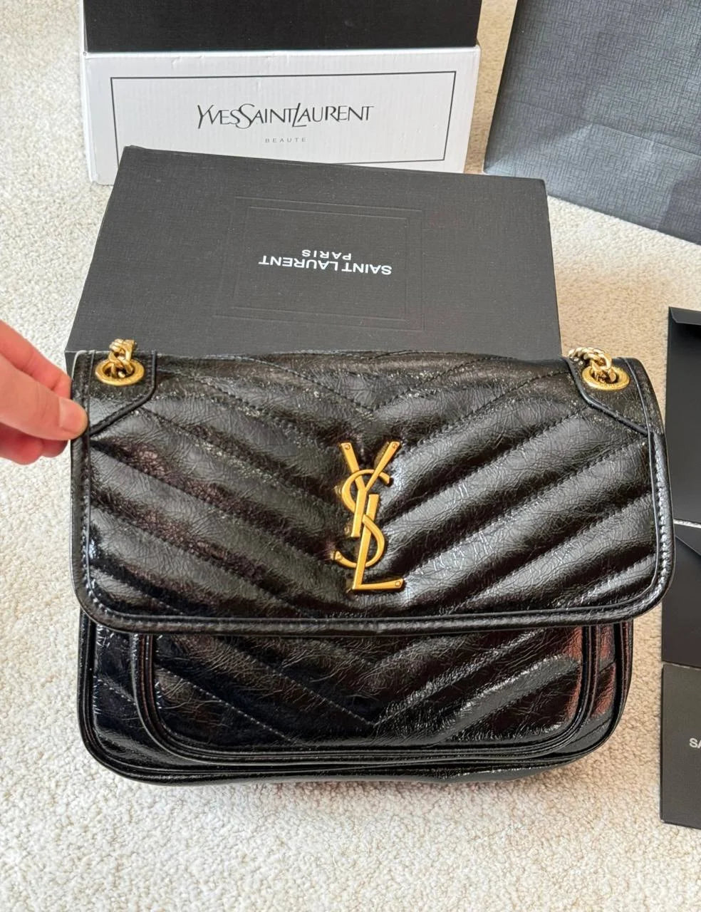 SAINT LAURENT YSL NIKI Flap Messenger Bag