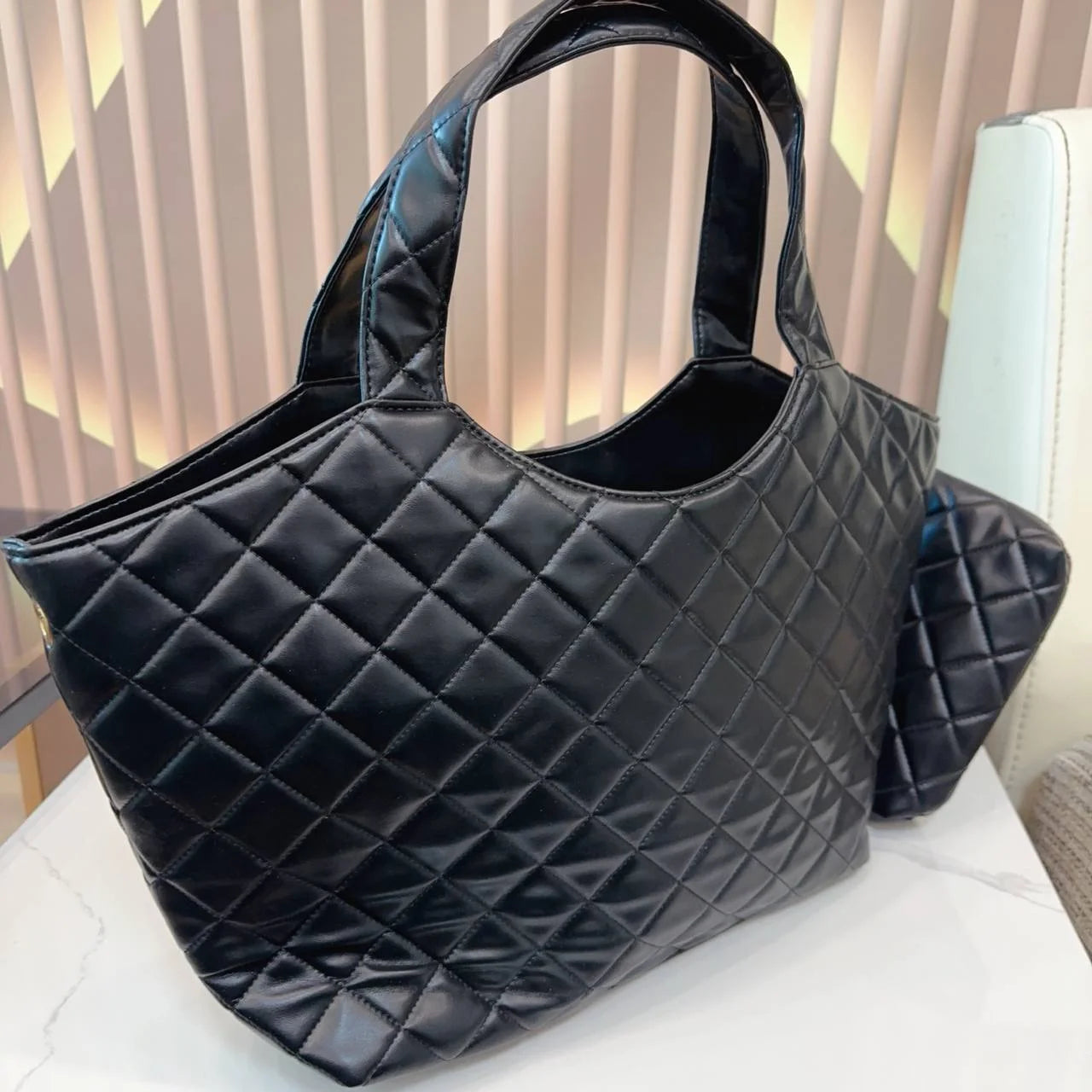 SAINT LAURENT YSL Quilted Tote Bag